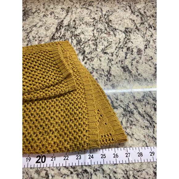 Chelsea & Theodore Open Knit Womens Sweater X Yellow Lagenlook Minimalist - Picture 6 of 6
